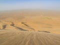Sand Storm, Hongor Sand Dunes, Gobi Desert, Mongolia Royalty Free Stock Photo