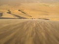 Sand Storm, Hongor Sand Dunes, Gobi Desert, Mongolia Royalty Free Stock Photo