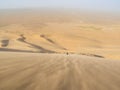 Sand Storm, Hongor Sand Dunes, Gobi Desert, Mongolia Royalty Free Stock Photo
