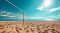 Sand and sun-kissed shades evoke the fun and camaraderie of beach volleyball Royalty Free Stock Photo