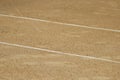 Sand tennis court. Tennis t-line Royalty Free Stock Photo