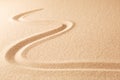 Sand texture background with line pattern Royalty Free Stock Photo