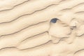 Sand texture.Dented wave of the blow of the wind Royalty Free Stock Photo