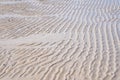 Sand texture.Dented wave of the blow of the wind Royalty Free Stock Photo