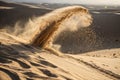 Sand thrown with fine particles and dust Royalty Free Stock Photo