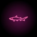 Sand tiger shark neon icon. Simple thin line, outline vector of fish icons for ui and ux, website or mobile application