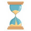 Sand timer clock icon cartoon vector. Swift digital Royalty Free Stock Photo