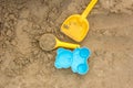 Sand toys in the playground Royalty Free Stock Photo