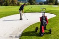 Sand trap hazard Royalty Free Stock Photo