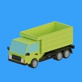 sand truck or dump truck 3d object isometric