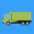 sand truck or dump truck side view 3d object