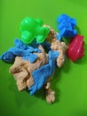 Sand with various concretes is one of the educational toys that is a favorite for children, including my daughter. Royalty Free Stock Photo