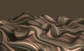 Sand wave emotion. Fluid waviness of soft craft surface