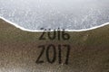 2016 2017 sand writing New Year replace