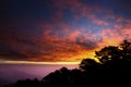 Sandakphu sunrise scene. vibrant colours