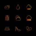 sandal ,balloons , coins , Ecology , eco , icons , weather , en