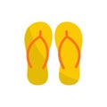 Sandal beach wear. Vector illustration or icon Flip flops. Fashion. Summer season pool and sea aquapark or beach. Holiday and