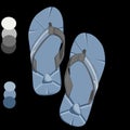 Sandal jepit art infinite design jpg png with palet