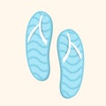 Sandal vector design flat objects