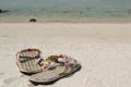 Sandals at the beach