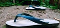 Sandals on the ground Royalty Free Stock Photo
