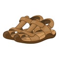 Sandals icon, cartoon style