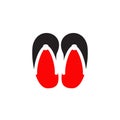 Sandals icon logo design template