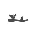Sandals shoe vector icon. filled flat sign for mobile concept and web design. Rubber slippers glyph icon. Symbol, logo