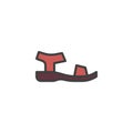 Sandals shoes filled outline icon