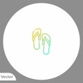 Sandals vector icon sign symbol