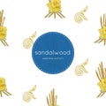 Sandalwood flower for king ,seamless pattern vector.