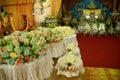 The Sandalwood flowers many colour for a funeral Thailand ceremony local