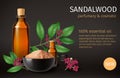 Sandalwood Realistic Composition