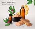 Sandalwood Realistic Perfumery Background