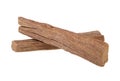 Sandalwood sticks isolated on white background. Chandan or sandalwood Royalty Free Stock Photo