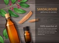 Sandalwood Wooden Background