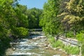 Sandanska Bistritsa River passing through town of Sandanski