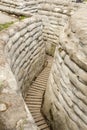 Sandbags world war 1 trench of death Flanders Belgium Royalty Free Stock Photo