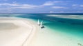 Sandbank at Pemba Island, Tanzania. A paradise on Earth Royalty Free Stock Photo