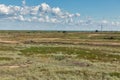 Sandbar between Black Sea and Sasyk or Kunduk lake, Ukraine Royalty Free Stock Photo