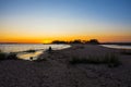 Sandbar Sunset Royalty Free Stock Photo