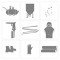 Sandblasting and equipment tools icon., Vector