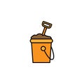 Sandbox bucket icon. Signs and symbols can be used for web, logo, mobile app, UI, UX