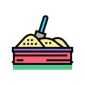 sandbox kindergarten color icon vector illustration Royalty Free Stock Photo