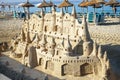 Sandcastle on beach