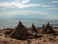 Sandcastle on the sea