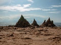 Sandcastle on the sea