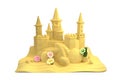 Fairytale Sandcastle on the Blooming Desert