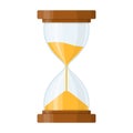 Sandglass icon isolated on white background. Time hourglass in flat style. Sandclock. Royalty Free Stock Photo