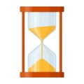 Sandglass icon isolated on white background. Time hourglass in flat style. Sandclock Royalty Free Stock Photo